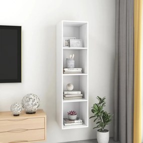 fehér szerelt fa falra szerelhető TV-szekrény 37x37x142,5 cm