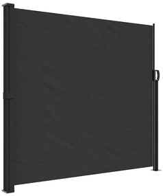 fekete behúzható oldalsó napellenző 180 x 300 cm