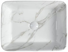 Sapho - DALMA ráültethető mosdó 47,5 x 37,5 cm, kerámia/Carrara