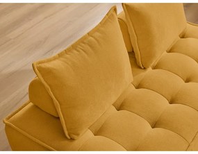 Mustársárga zsenília kanapé 175 cm Elisa – Bobochic Paris