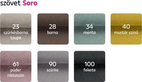 Ülőgarnitúra tárolóhellyel, szürke, szövet, balos, BUTON R