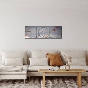 Kép - Rét virágai a tónál (órával) (90x30 cm)