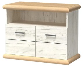 TV asztal/szekrény Kenny 12 (fehér craft + arany craft). Akció -17%. 1057837