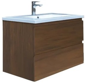 SAT B-Way Fürdőszobaszekrény mosdóval 79x50x45 cm dió matt BWAY280NUTU