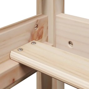 tömör fenyőfa magasított ágy tetővel 90 x 200 cm