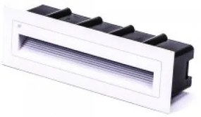LED lámpatest , oldalfali , kültéri , lépcsővilágító , 6W , négyzet , természetes fehér , fehér , IP54