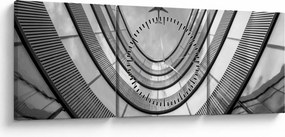 Kép - Repülőgép az épület felett (órával) (90x30 cm)