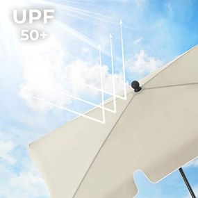 Téglalap alakú balkon napernyő 180 x 125 cm, bézs