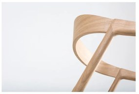 Muna étkezőszék tömör tölgyből, kékesszürke ülőrésszel - Gazzda