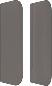 szürke műbőr szárnyas fejtámla szárnyakkal 93x16x78/88 cm