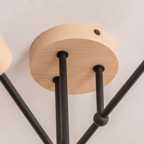 Plafonra szerelhető CAMBRIDGE csillár 6xE27/15W/230V fenyő