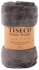 Szürke mikroplüss takaró, 130 x 160 cm - Tiseco Home Studio