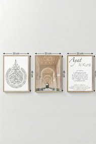 Artsycllct5 keretezett MDF falikép, 3 db-os szett