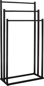 Törölközőtartó állvány, fekete, POLDO