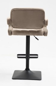 HR8403KW Latte modern velúr szék fekete lábbal