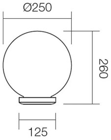 Redo 9770 - SFERA náhradní stínidlo pr. 25 cm IP44 hnědá