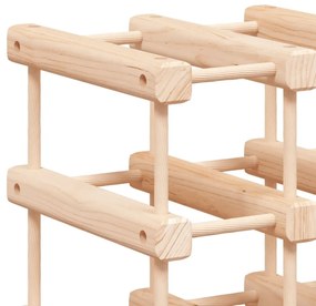 tömör fenyőfa bortartó 72 palackhoz 90,5x23x90,5 cm