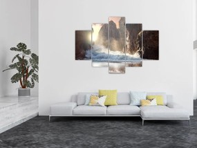 Kép - Az óceán sziklái és hullámai (150x105 cm)