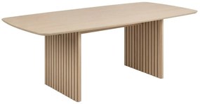 Asztal Oakland 1025Tölgy, 75x105x220cm, Természetes fa furnér, Közepes sűrűségű farostlemez, Természetes fa furnér, Közepes sűrűségű farostlemez