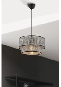 ECHO zsinóros csillár 1xE27/60W/230V szürke/fekete