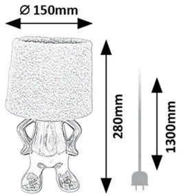 Rabalux 74215 - Asztali lámpa SMURFY 1xE14/40W/230V arany
