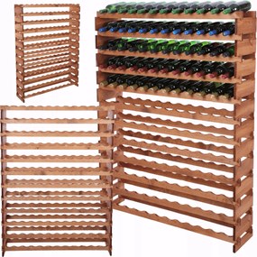 Könyvespolc 144 palackhoz moduláris bortartó állvány 12x12 Építs úgy, mint egy építőkocka