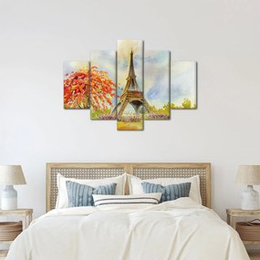 Festett kép az Eiffel-torony (150x105 cm)