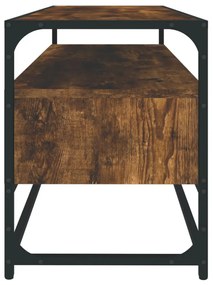 füstös tölgy színű szerelt fa TV-szekrény 100 x 35 x 45 cm