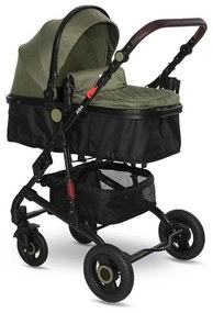 Lorelli Alba multifunkciós babakocsi + adapter - Premium Loden Green