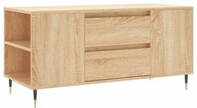 sonoma tölgy színű szerelt fa dohányzóasztal 102 x 44,5 x 50 cm