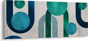 Kép - Vonalak és kör alakzatok (120x50 cm)