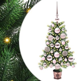 vidaXL Karácsonyfa 150 LED-del állvánnyal Zöld 65 cm PE