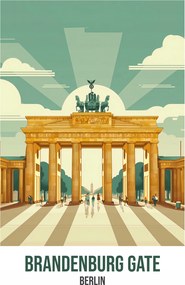Poszter 25x35cm Brandenburg Gate, Berlin