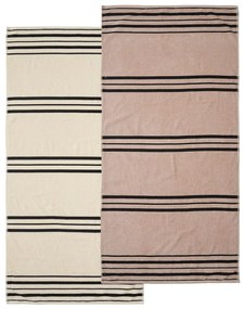Bézs strandtörölköző 75x150 cm Banded Stripe – Catherine Lansfield