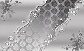 Fotótapéta flizelina Ezüst gyöngyök Elegancia Tekercses design 208x146 +ragasztó