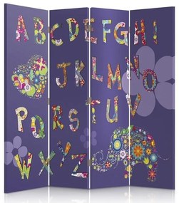 Gario Paraván Ábécé gyerekeknek Méret: 145 x 170 cm, Kivitelezés: Klasszikus paraván