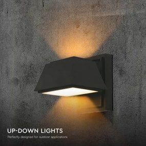 LED Kültéri fali lámpa LED/15W/230V IP65 4000K fekete