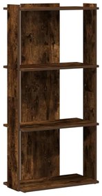 Könyvespolc 3 szintes füstölt tölgy 60x30x120 cm Műfűrészáru