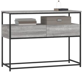 szürke sonoma szerelt fa tálalóasztal 100x40x75 cm