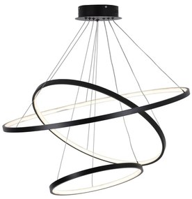 LED Csillár zsinóron LEA LED/60W/230V 4000K átm. 80 cm fekete