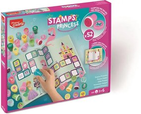 Nyomdázó készlet, foglalkoztató füzettel, hercegnő, MAPED CREATIV Stamps (IMAC907072)