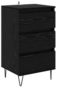 Széf fiókkal Fekete tölgy 40 x 35 x 70 cm Műszaki fa és vas