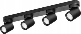 Malta Sp 4, fali-mennyezeti lámpatest, GU10 max. 4x12W, IP20, fekete