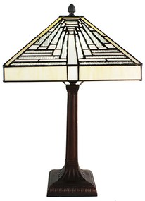 Tiffany asztali lámpa Fehér Szürke