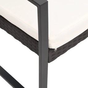2 db barna polyrattan kerti étkezőszék