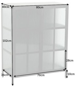 Design vitrin Damaris 102 cm fekete