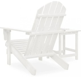 fehér tömör fenyőfa kerti adirondack szék asztallal