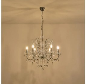 Csillár láncon 6xE14/15W/230V