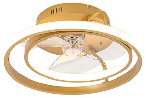 Mennyezeti ventilátor arany LED-del és távirányítóval - Kees
