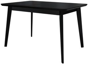 Asztal Racine 122Fekete, 76x80x140cm, Hosszabbíthatóság, Közepes sűrűségű farostlemez, Fa